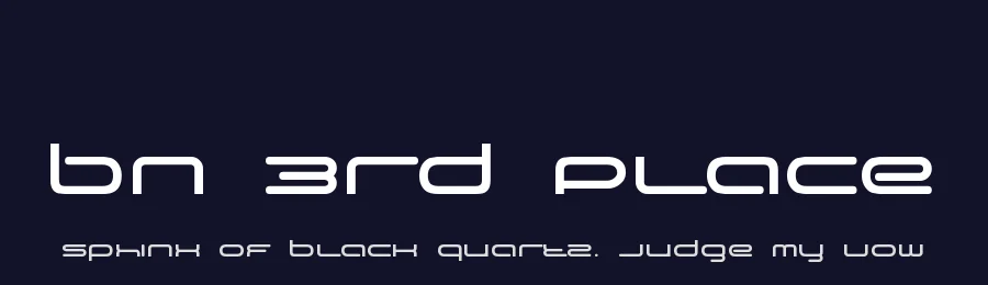 BN 3rd Place by Ben's Fonts — Display Font — thumbnail 2