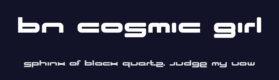BN Cosmic Girl by Ben's Fonts — Display Font — thumbnail 2