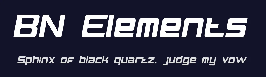 BN Elements by Ben's Fonts — Display Font — thumbnail 2