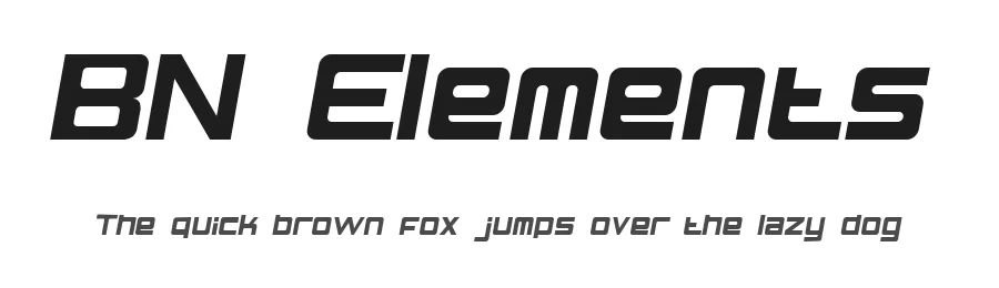BN Elements by Ben's Fonts — Display Font