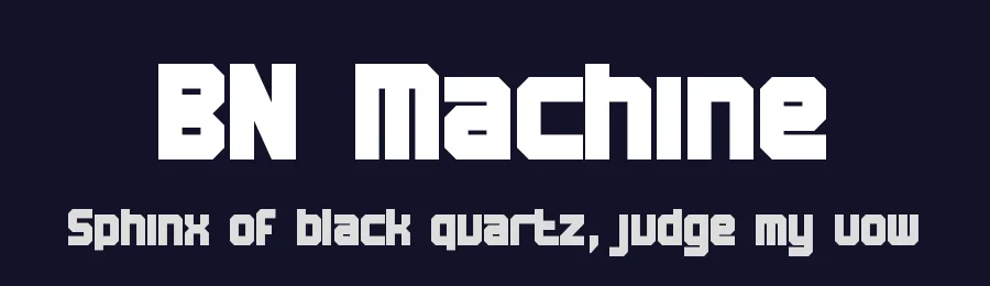 BN Machine by Ben's Fonts — Sans Serif Font — thumbnail 2