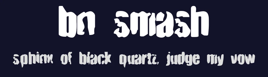 BN Smash by Ben's Fonts — Decorative Font — thumbnail 2