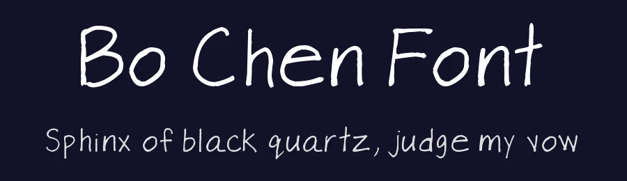 Bo Chen Font by Bo Chen — Script Handwritten Font — thumbnail 2