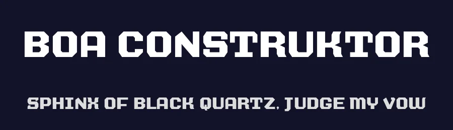 Boa Construktor by Tup Wanders — Sans Serif Font — thumbnail 2