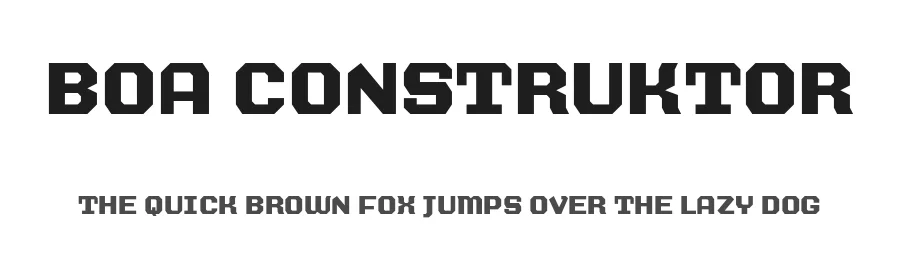 Boa Construktor by Tup Wanders β Sans Serif Font