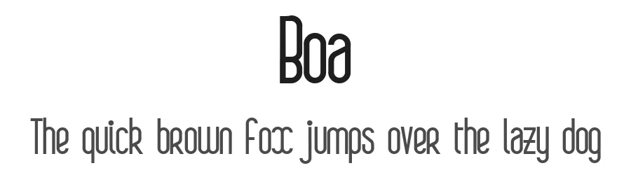 Boa by alien foundery — Sans Serif Font