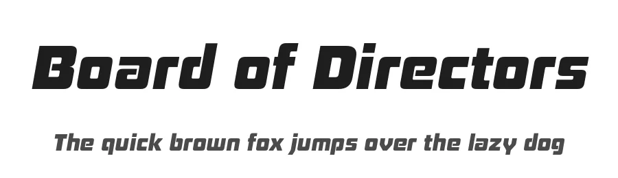 Board of Directors by Typodermic Fonts — Sans Serif Font