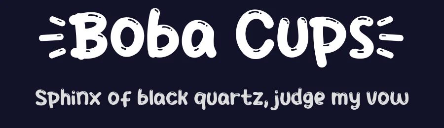 Boba Cups by Khurasan — Decorative Font — thumbnail 2