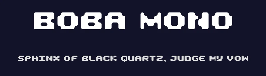 Boba Mono by Matt Wilson — Display Font — thumbnail 2