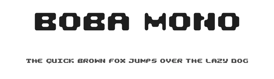 Boba Mono by Matt Wilson — Display Font