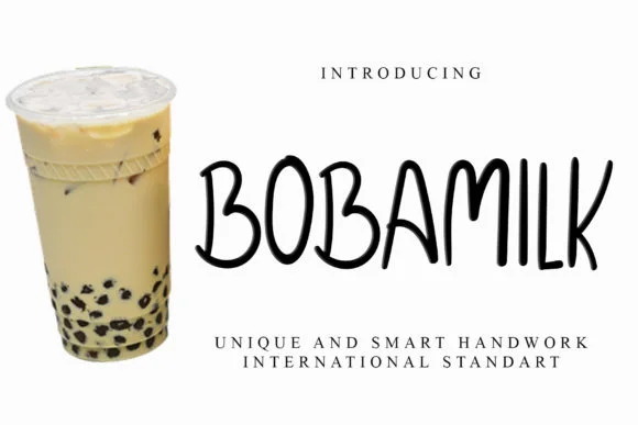 Bobamilk Font by GiaLetter — Script Handwritten Font