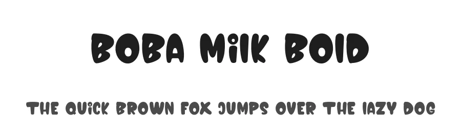 Boba Milk Bold