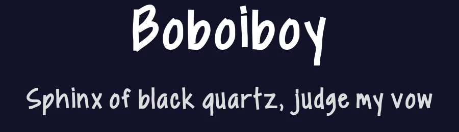 Boboiboy by Bonjour Type — Decorative Font — thumbnail 2