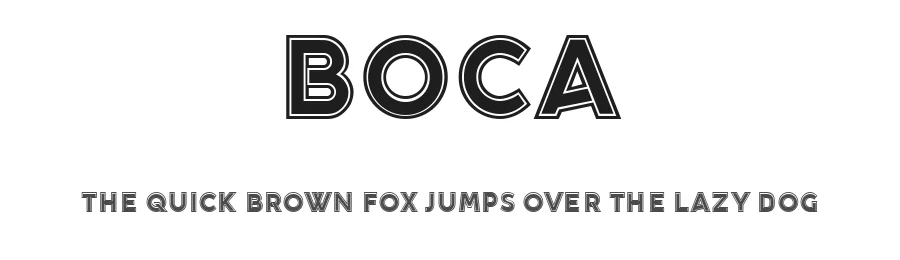 Boca by Vladimir Nikolic — Sans Serif Font
