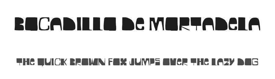 Bocadillo De Mortadela by Woodcutter — Decorative Font