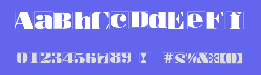 Bodoblack Squares by Manfred Klein — Decorative Font — thumbnail 3