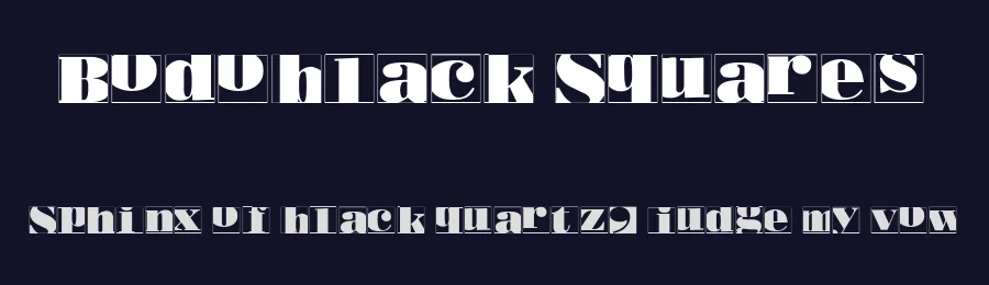 Bodoblack Squares by Manfred Klein — Decorative Font — thumbnail 2