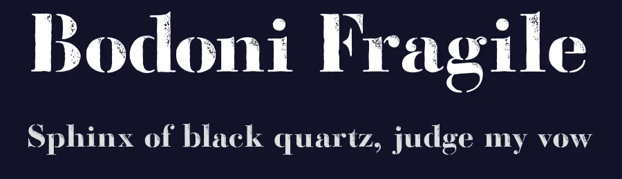 Bodoni Fragile by Mario Arturo — Decorative Font — thumbnail 2