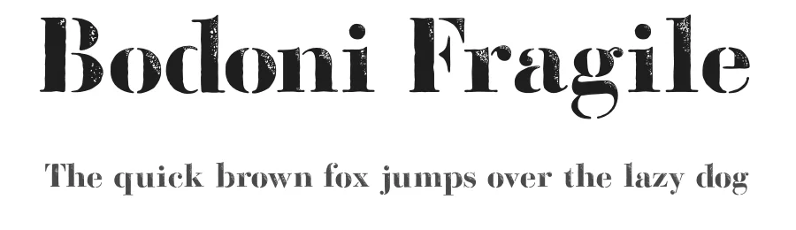 Bodoni Fragile by Mario Arturo — Decorative Font