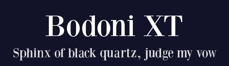 Bodoni XT by Manfred Klein — Serif Font — thumbnail 2