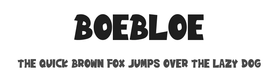 Boebloe by Kong Font β Decorative Font