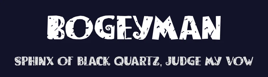 Bogeyman by Hanoded — Decorative Font — thumbnail 2