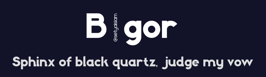 Bõgor by setyaisiam _type — Sans Serif Font — thumbnail 2