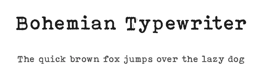 Bohemian Typewriter