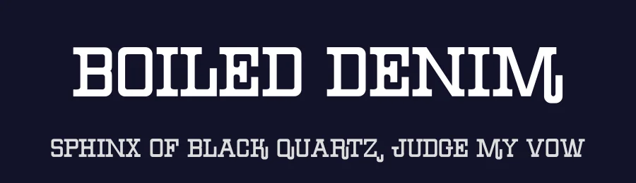Boiled Denim by Fontmonger — Decorative Font — thumbnail 2