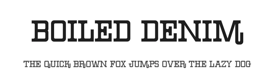 Boiled Denim by Fontmonger — Decorative Font