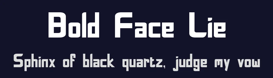 Bold Face Lie by Ryan Mercer — Display Font — thumbnail 2