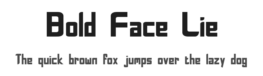 Bold Face Lie by Ryan Mercer — Display Font