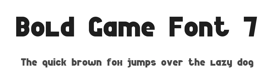 Bold Game Font 7 by Style-7 — Sans Serif Font