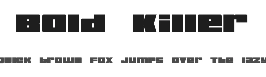 Bold Killer by Jayde Garrow — Sans Serif Font