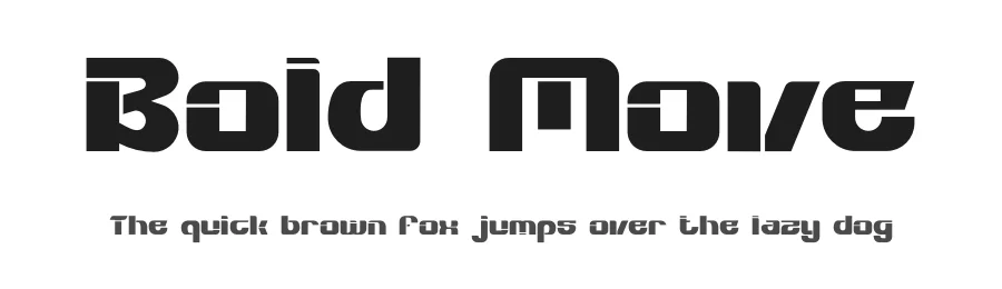 Bold Move by PutraCetol Studio — Display Font