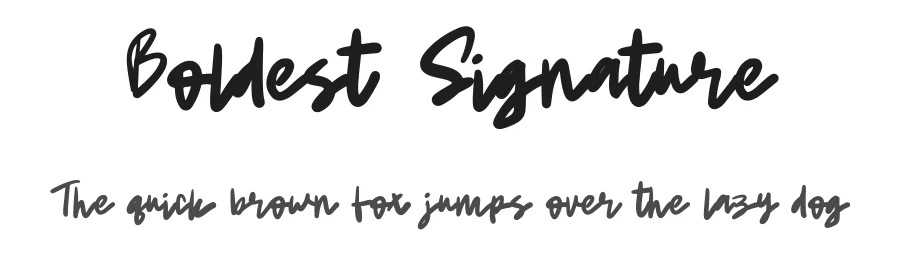 Boldest Signature