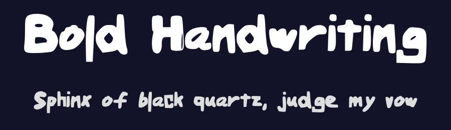 Bold Handwriting by John KingFisher — Script Handwritten Font — thumbnail 2