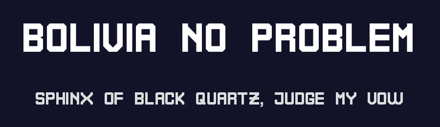 Bolivia No Problem by Ramiro Baldivieso — Sans Serif Font — thumbnail 2