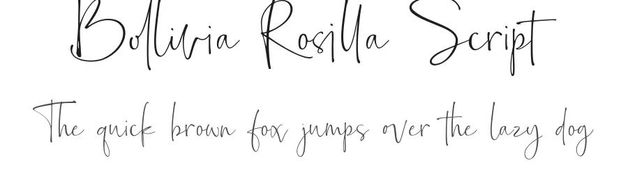 Bollivia Rosilla Script