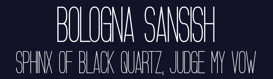 Bologna Sansish by Jeff Bensch — Sans Serif Font — thumbnail 2