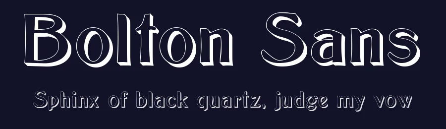 Bolton Sans by Paul Lloyd — Decorative Font — thumbnail 2