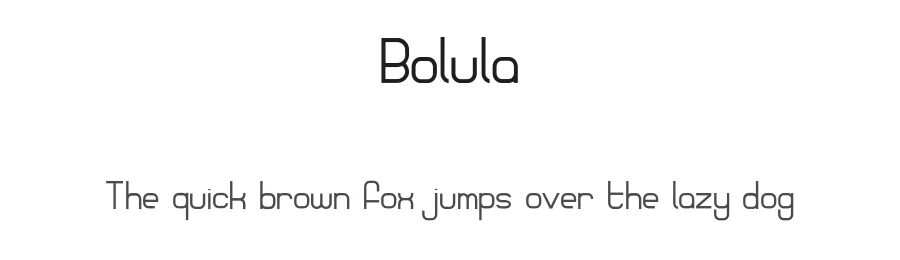 Bolula by Jason NG — Sans Serif Font