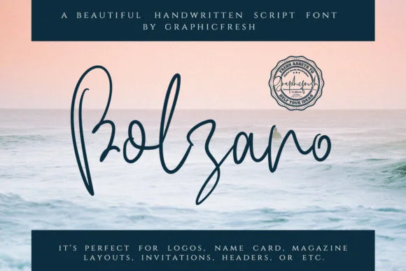 Bolzano Font by Graphicfresh — Script Handwritten Font