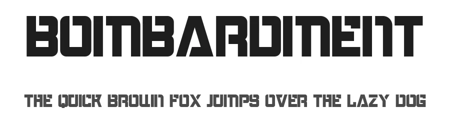 Bombardment by Vladimir Nikolic β Decorative Font