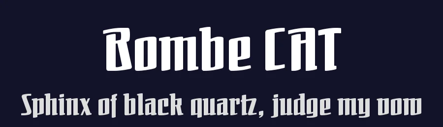 Bombe CAT by Peter Wiegel — Decorative Font — thumbnail 2