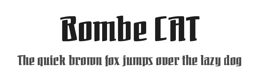 Bombe CAT by Peter Wiegel — Decorative Font