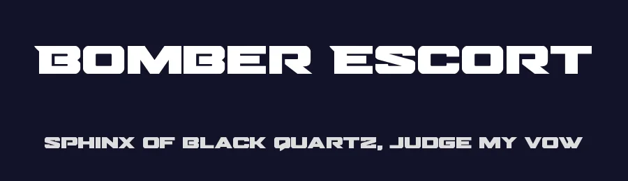Bomber Escort by Iconian Fonts — Display Font — thumbnail 2