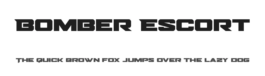 Bomber Escort by Iconian Fonts — Display Font