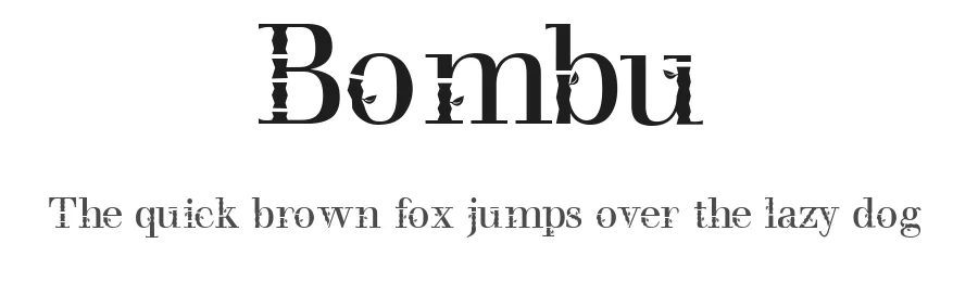 Bombu by María José Casarin — Decorative Font
