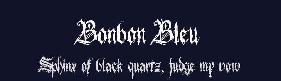 Bonbon Bleu by Holyrose — Blackletter Font — thumbnail 2